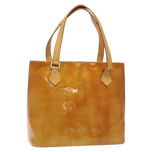 LOUIS VUITTON Monogram Vernis Houston Hand Bag Beige - Picture 1 of 14